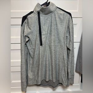 Under Armour Heather Gray and Black Pullover